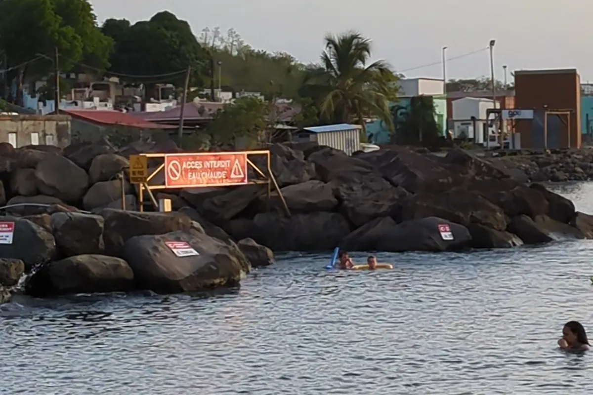 Bain chaud à Bouillante